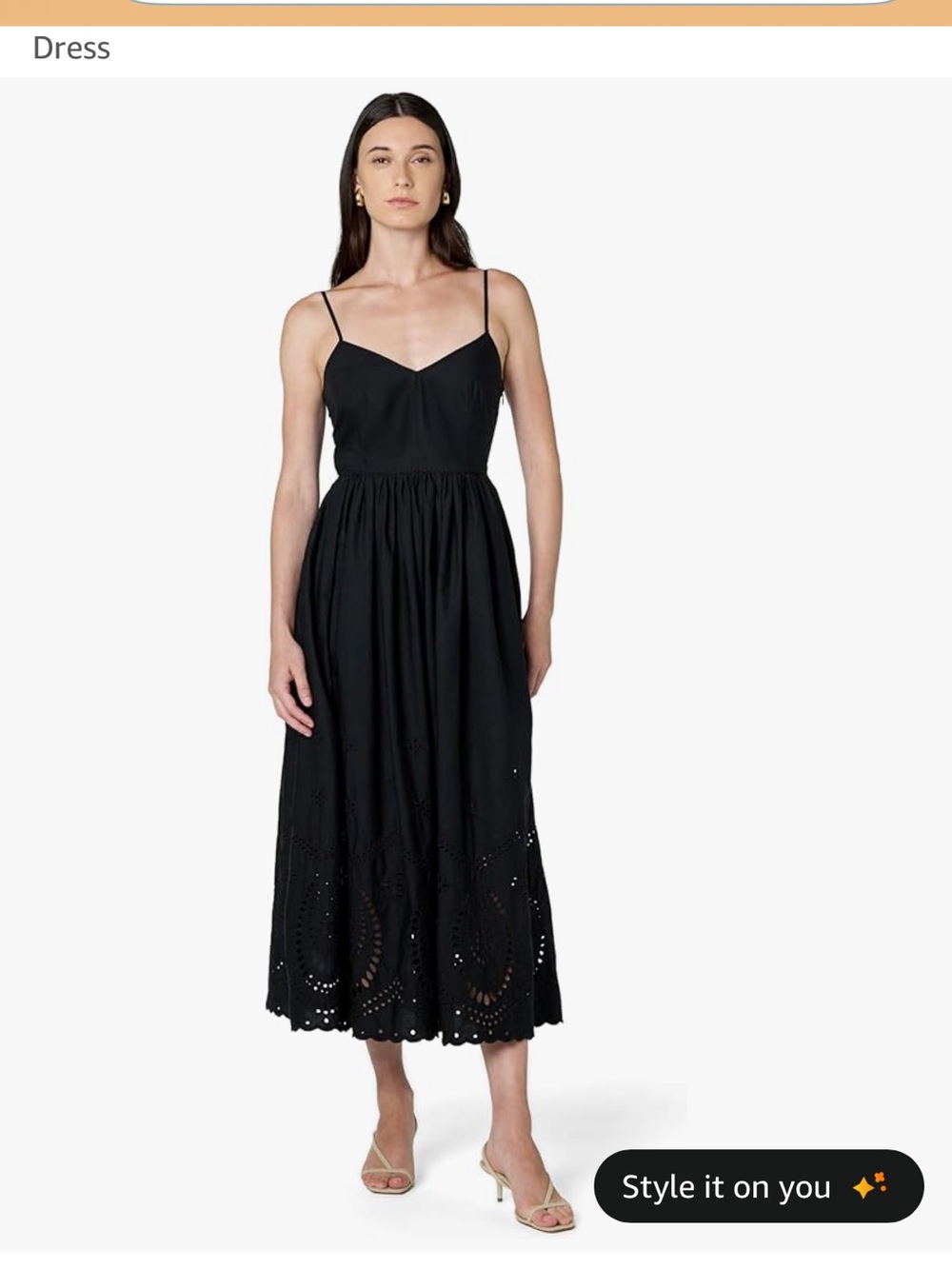 Club Monaco Embroidered Black Eyelet Maxi Dress W/pockets Women’s Sz 8 $298
